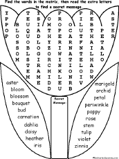 Flower wordsearch