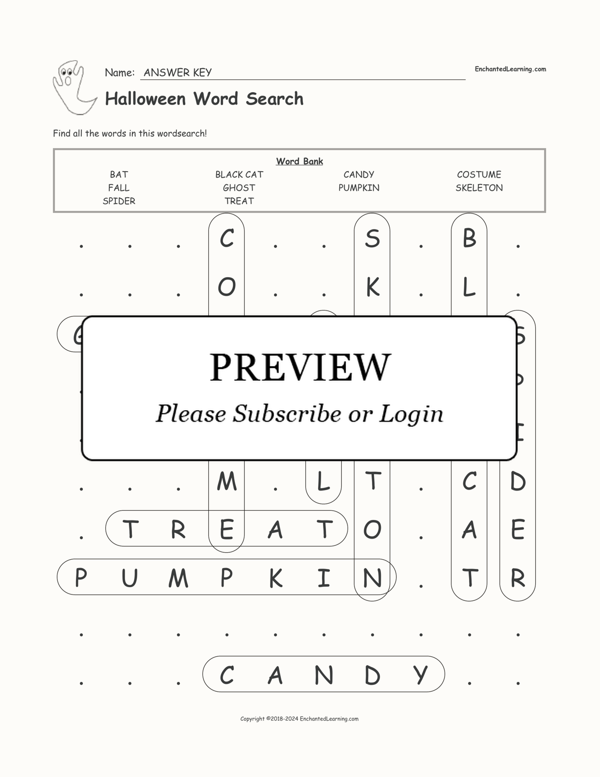 Halloween Word Search interactive worksheet page 2