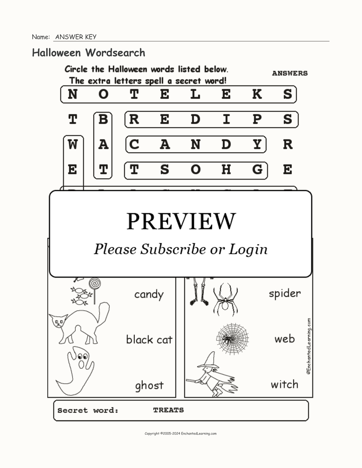 Halloween Wordsearch interactive worksheet page 2