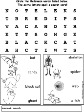 Halloween wordsearch