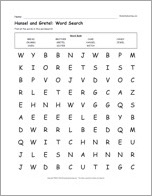 Search result: 'Hansel and Gretel: Word Search'
