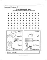 Search result: 'Kwanzaa Wordsearch'