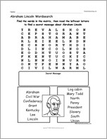 Search result: 'Abraham Lincoln Wordsearch'