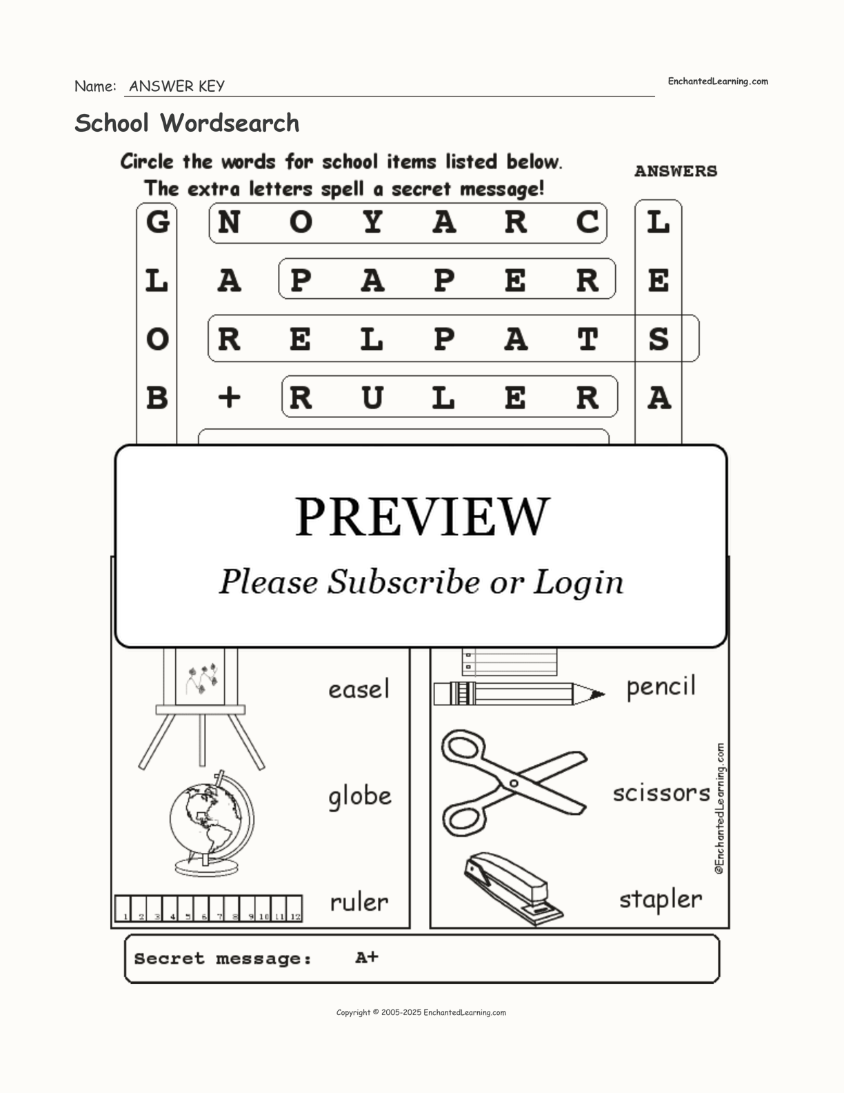 School Wordsearch interactive worksheet page 2