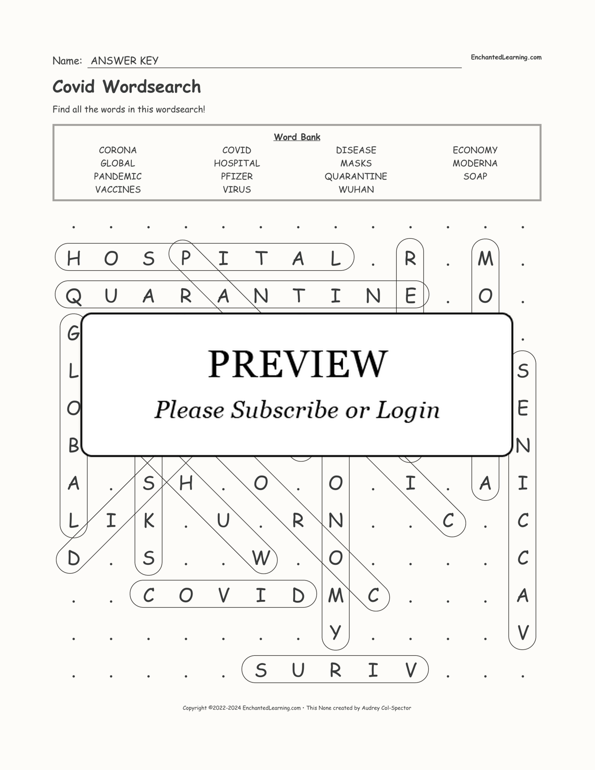 Covid Wordsearch interactive worksheet page 2