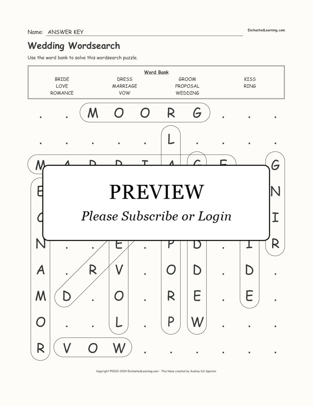 Wedding Wordsearch interactive worksheet page 2