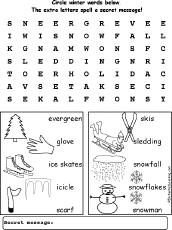 Winter wordsearch