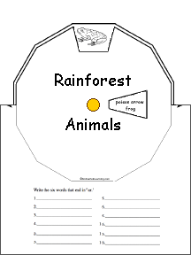 Search result: 'Rainforest Animal Wheel : Printable Worksheet'