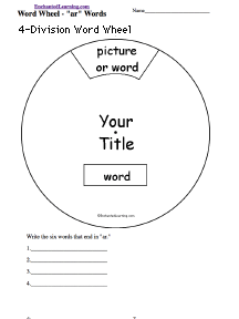Search result: 'Blank Four-Division Word Wheel: Printable Worksheet'