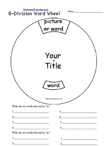 Search result: 'Blank Eight-Division Word Wheel: Printable Worksheet'