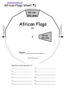 Search result: 'African Flags Wheel #2 - Top: Printable Worksheet'