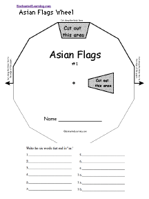 Search result: 'Asian Flags Wheel - Top: Printable Worksheet'