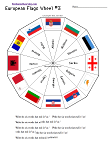 Search result: 'European Flags Wheel #3  - Bottom: Printable Worksheet'