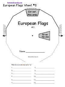 Search result: 'European Flags Wheel #3 - Top: Printable Worksheet'