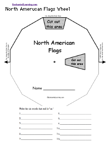 Search result: 'North American Flags Wheel - Top: Printable Worksheet'