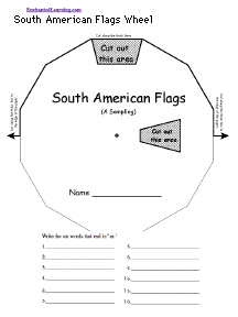 Search result: 'South American Flags Wheel - Top: Printable Worksheet'