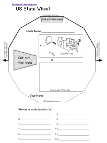 Search result: 'US State Wheel - Top: Printable Worksheet'