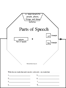 Search result: 'Parts of Speech Wheel : Printable Worksheet'