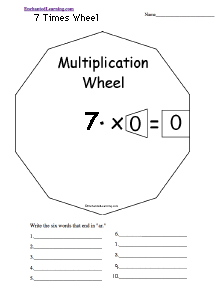 Search result: 'Seven Times Wheel: Printable Worksheet'
