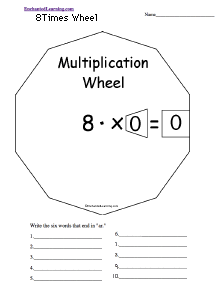 Search result: 'Eight Times Wheel: Printable Worksheet'