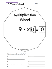Search result: 'Nine Times Wheel: Printable Worksheet'