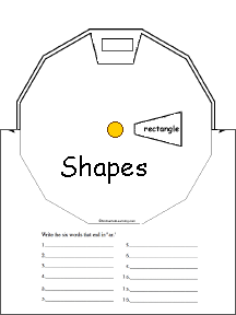 Search result: 'Shapes Word Wheel : Printable Worksheet'