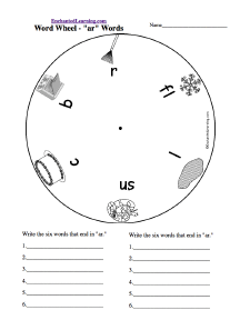 Search result: 'AKE Word Wheel - Bottom: Printable Worksheet'