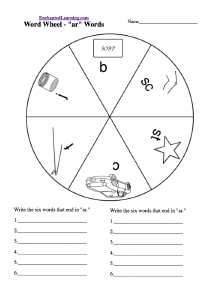 Search result: 'AR Word Wheel - Bottom: Printable Worksheet'
