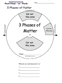 Search result: 'Three Phases of Matter Wheel - Top: Printable Worksheet'