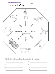 Search result: 'Baseball Wheel  - Bottom: Printable Worksheet'