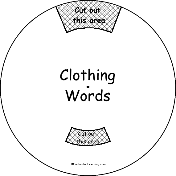 Search result: 'Clothing Word Wheel - Top: Printable Worksheet'