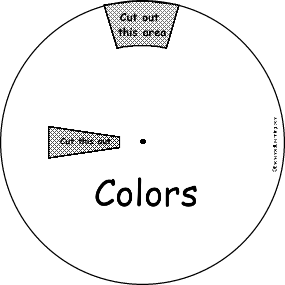 Search result: 'Colors Word Wheel (in black-and-white) - Top: Printable Worksheet'