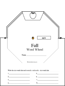 Search result: 'Fall/Autumn Wheel : Printable Worksheet'