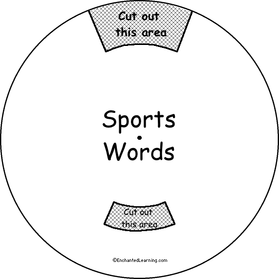 Search result: 'Sports Word Wheel - Top: Printable Worksheet'