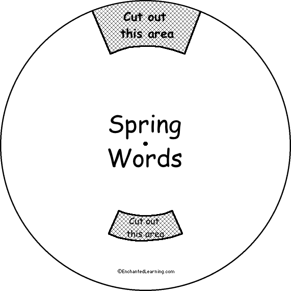 Search result: 'Spring Word Wheel - Top: Printable Worksheet'