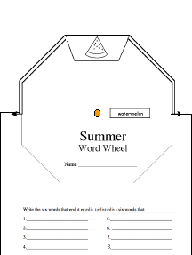 Search result: 'Summer Wheel : Printable Worksheet'