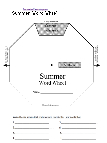 Search result: 'Summer Wheel  - Top: Printable Worksheet'