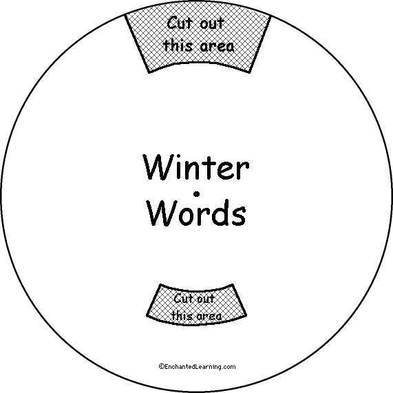 Search result: 'Winter Word Wheel - Top: Printable Worksheet'