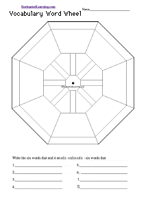 Search result: 'Vocabulary Wheel  - Bottom: Printable Worksheet'