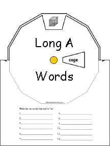 Search result: 'Long A Word Wheel : Printable Worksheet'