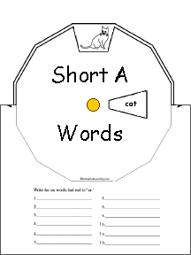 Search result: 'Short A Word Wheel : Printable Worksheet'