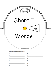 Search result: 'Short I Word Wheel : Printable Worksheet'