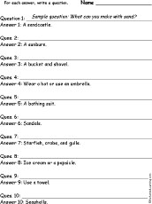 'Write a Question' Worksheets