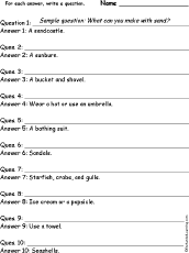 Search result: 'Miscellaneous, Write a Question for Each Answer: Worksheets'